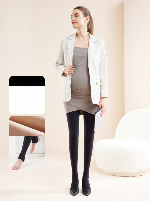 Chunyi kismama csípőtámaszos és fenékemelést segítő, meleg leggings, polár béléssel és vastagított, bőrszínű harisnyanadrág