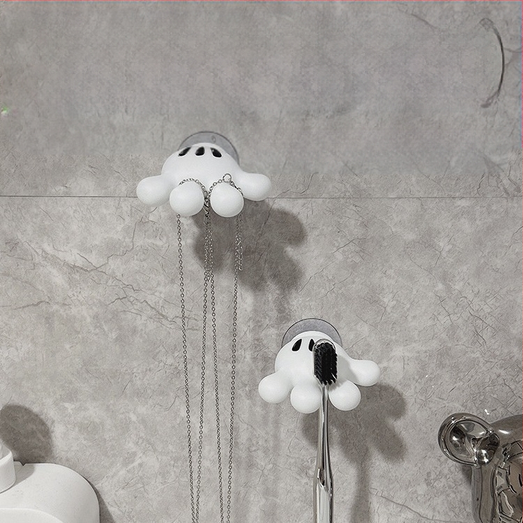 Kūrybingas animacinis dantų šepetėlių dėklas, skirtas namų apyvokos reikmenims, vonios kambariui, prie sienos tvirtinamas, be perforatorių, laikymo stovas, vientisas, kabliukų laikymo stovas