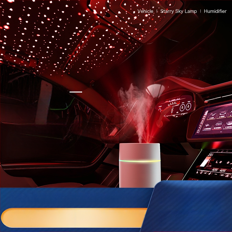 Mitrinātājs Krāsains zvaigžņotu debesu automašīnas mitrinātājs Guļamistaba Mājsaimniecība Maza mini krāsaina krūzes aromterapijas iekārta Pārrobežu
