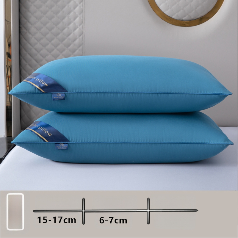 [Cumpără unul, primești unul gratuit] Pereche de perne de hotel de cinci stele, cu miez de pernă lavabilă pentru un singur adult, protecție pentru gât, miez de pernă din catifea cu pene