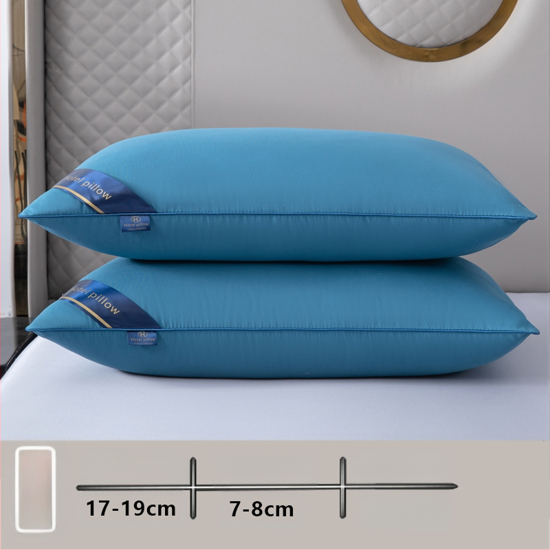 [Cumpără unul, primești unul gratuit] Pereche de perne de hotel de cinci stele, cu miez de pernă lavabilă pentru un singur adult, protecție pentru gât, miez de pernă din catifea cu pene