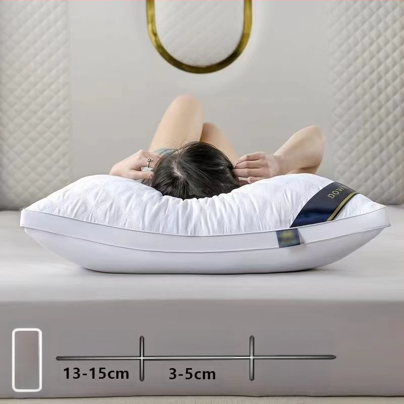 [Cumpără unul, primești unul gratuit] Pereche de perne de hotel de cinci stele, cu miez de pernă lavabilă pentru un singur adult, protecție pentru gât, miez de pernă din catifea cu pene