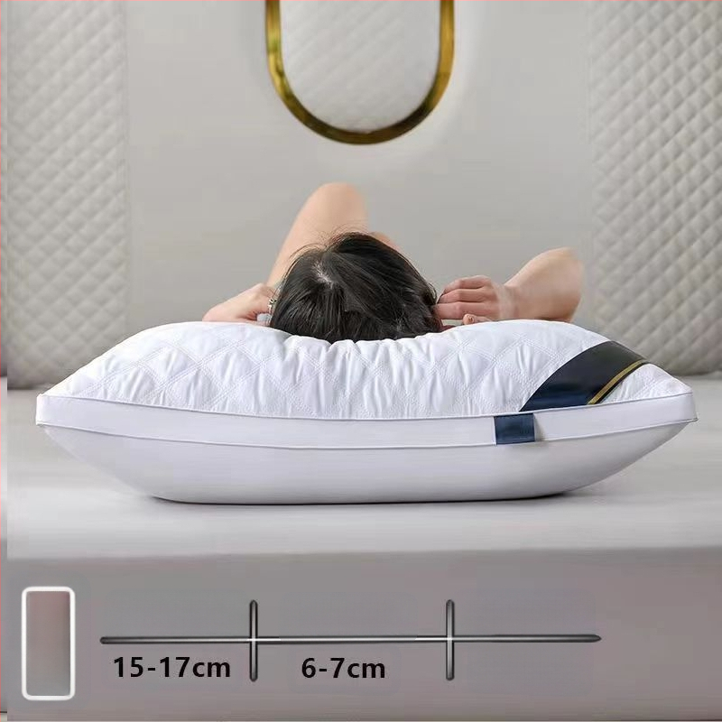 [Cumpără unul, primești unul gratuit] Pereche de perne de hotel de cinci stele, cu miez de pernă lavabilă pentru un singur adult, protecție pentru gât, miez de pernă din catifea cu pene