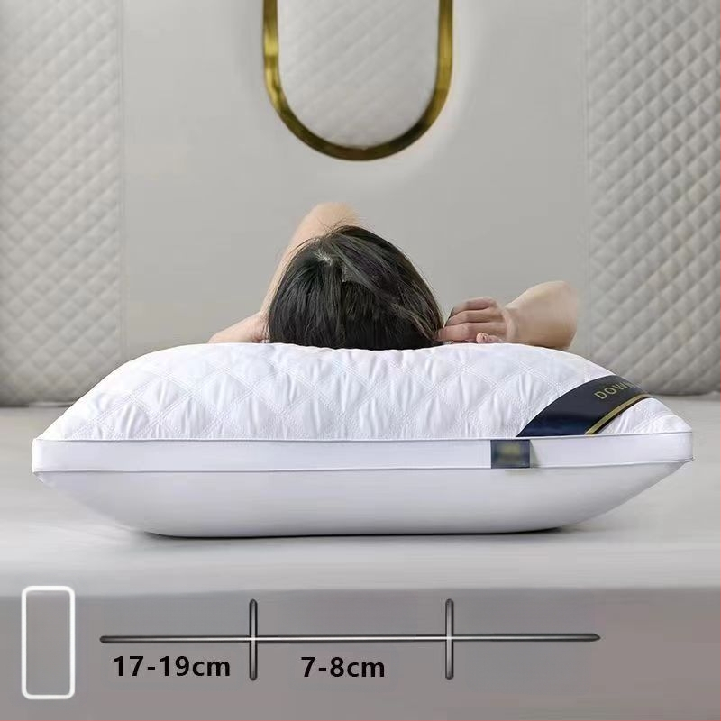 [Cumpără unul, primești unul gratuit] Pereche de perne de hotel de cinci stele, cu miez de pernă lavabilă pentru un singur adult, protecție pentru gât, miez de pernă din catifea cu pene