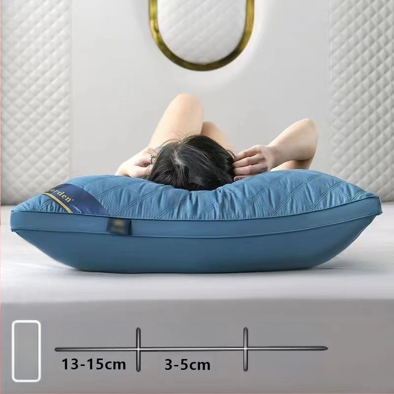 [Cumpără unul, primești unul gratuit] Pereche de perne de hotel de cinci stele, cu miez de pernă lavabilă pentru un singur adult, protecție pentru gât, miez de pernă din catifea cu pene