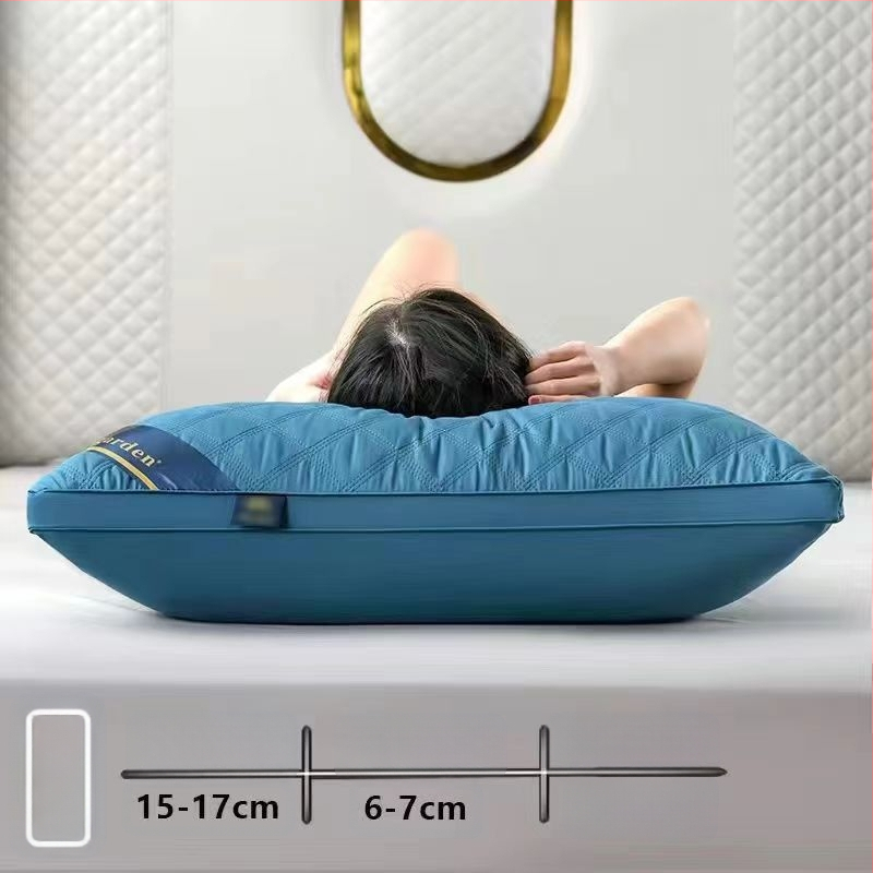 [Cumpără unul, primești unul gratuit] Pereche de perne de hotel de cinci stele, cu miez de pernă lavabilă pentru un singur adult, protecție pentru gât, miez de pernă din catifea cu pene