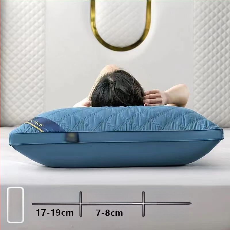 [Cumpără unul, primești unul gratuit] Pereche de perne de hotel de cinci stele, cu miez de pernă lavabilă pentru un singur adult, protecție pentru gât, miez de pernă din catifea cu pene