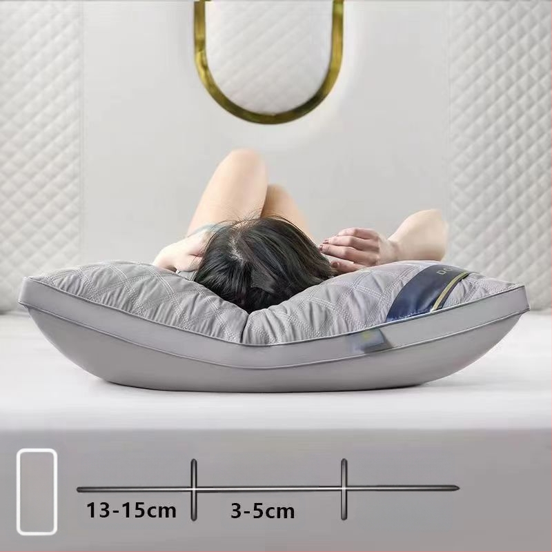 [Cumpără unul, primești unul gratuit] Pereche de perne de hotel de cinci stele, cu miez de pernă lavabilă pentru un singur adult, protecție pentru gât, miez de pernă din catifea cu pene