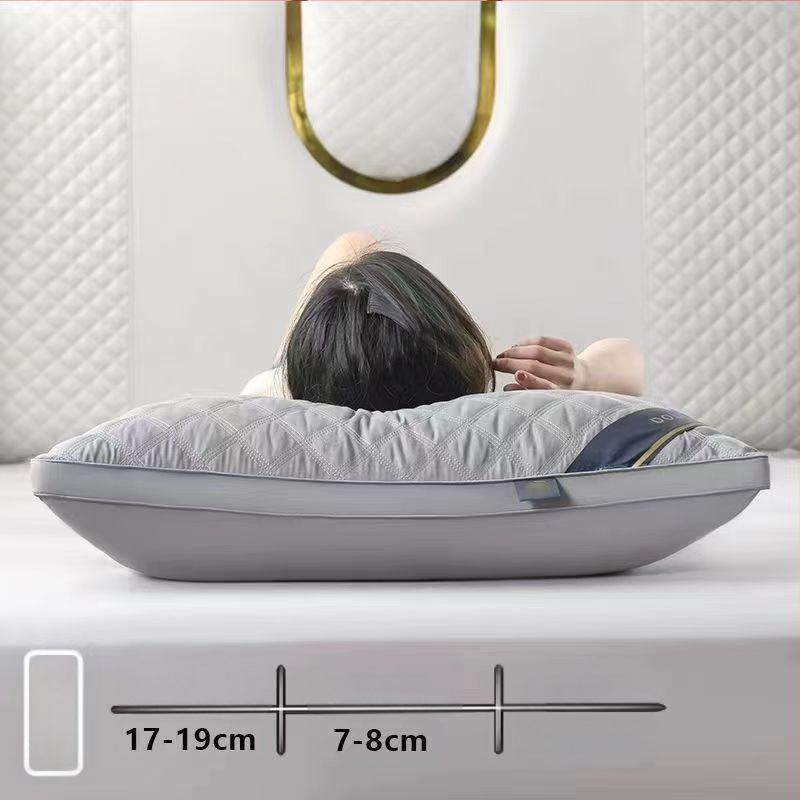 [Cumpără unul, primești unul gratuit] Pereche de perne de hotel de cinci stele, cu miez de pernă lavabilă pentru un singur adult, protecție pentru gât, miez de pernă din catifea cu pene