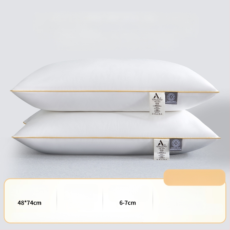 [Cumpără unul, primești unul gratuit] Pereche de perne de hotel de cinci stele, cu miez de pernă lavabilă pentru un singur adult, protecție pentru gât, miez de pernă din catifea cu pene