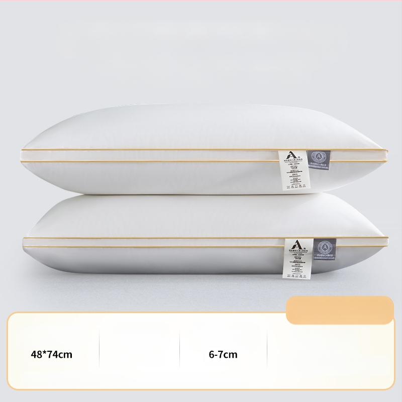 [Cumpără unul, primești unul gratuit] Pereche de perne de hotel de cinci stele, cu miez de pernă lavabilă pentru un singur adult, protecție pentru gât, miez de pernă din catifea cu pene