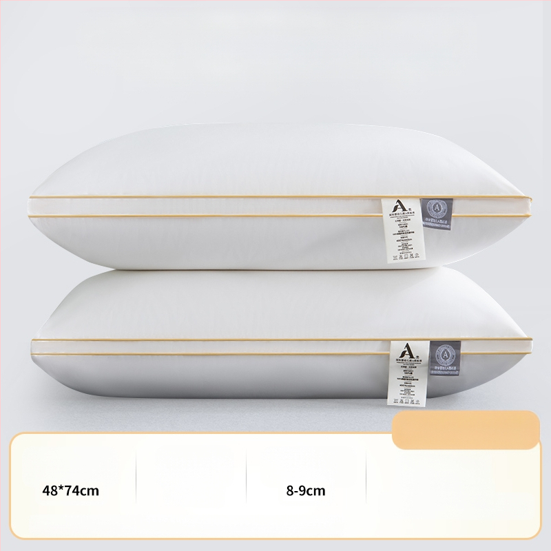 [Cumpără unul, primești unul gratuit] Pereche de perne de hotel de cinci stele, cu miez de pernă lavabilă pentru un singur adult, protecție pentru gât, miez de pernă din catifea cu pene