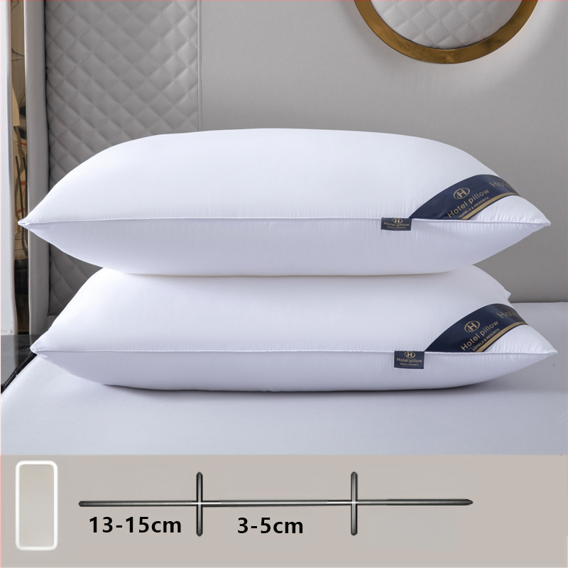 [Cumpără unul, primești unul gratuit] Pereche de perne de hotel de cinci stele, cu miez de pernă lavabilă pentru un singur adult, protecție pentru gât, miez de pernă din catifea cu pene