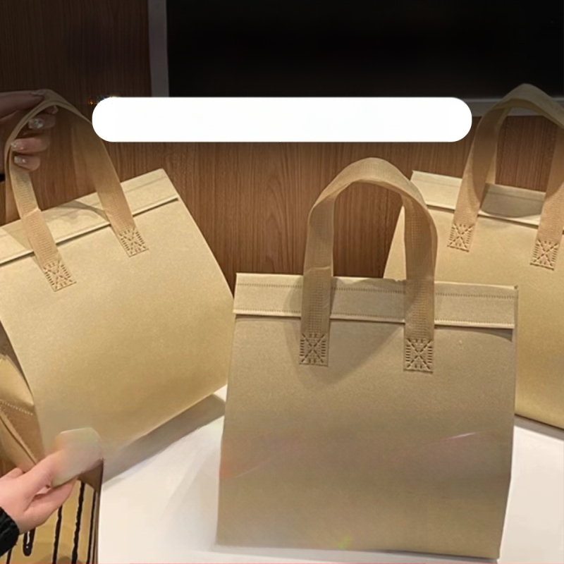 Μη υφασμένη τσάντα προσαρμοσμένη τσάντα μόνωσης μίας χρήσης για takeaway, προσαρμοσμένη τσάντα catering, συσκευασία τσαγιού γάλακτος, αλουμινόχαρτο με αυτοκόλλητη τσάντα