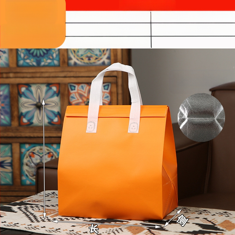 Μη υφασμένη τσάντα προσαρμοσμένη τσάντα μόνωσης μίας χρήσης για takeaway, προσαρμοσμένη τσάντα catering, συσκευασία τσαγιού γάλακτος, αλουμινόχαρτο με αυτοκόλλητη τσάντα