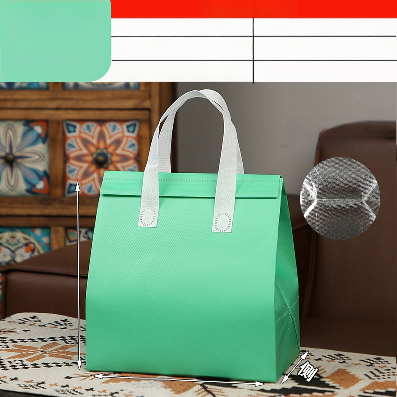 Μη υφασμένη τσάντα προσαρμοσμένη τσάντα μόνωσης μίας χρήσης για takeaway, προσαρμοσμένη τσάντα catering, συσκευασία τσαγιού γάλακτος, αλουμινόχαρτο με αυτοκόλλητη τσάντα