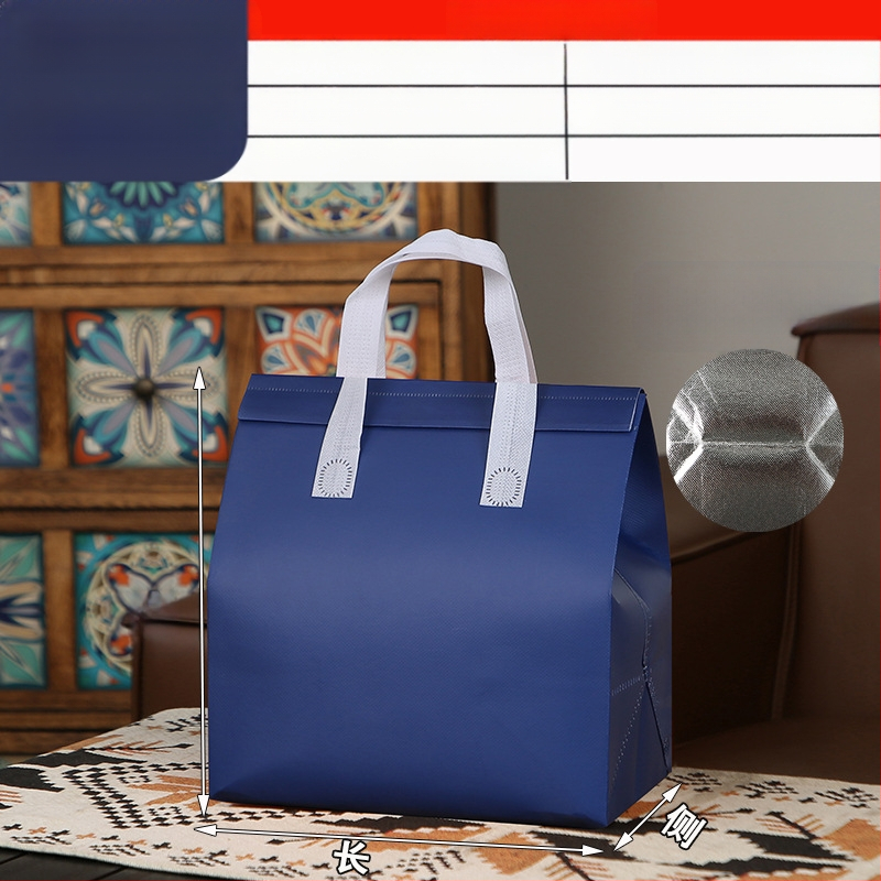 Μη υφασμένη τσάντα προσαρμοσμένη τσάντα μόνωσης μίας χρήσης για takeaway, προσαρμοσμένη τσάντα catering, συσκευασία τσαγιού γάλακτος, αλουμινόχαρτο με αυτοκόλλητη τσάντα