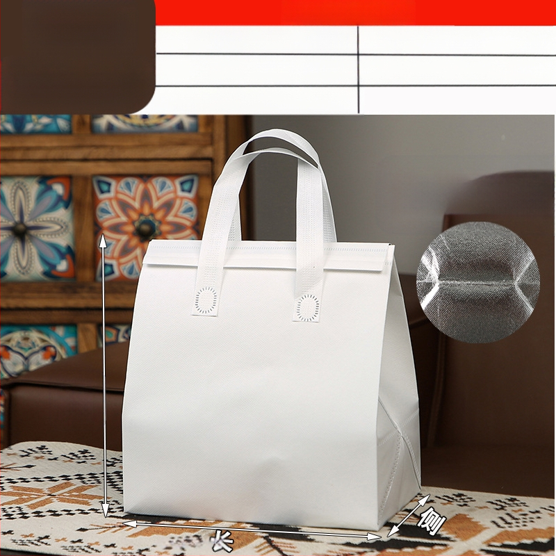 Μη υφασμένη τσάντα προσαρμοσμένη τσάντα μόνωσης μίας χρήσης για takeaway, προσαρμοσμένη τσάντα catering, συσκευασία τσαγιού γάλακτος, αλουμινόχαρτο με αυτοκόλλητη τσάντα