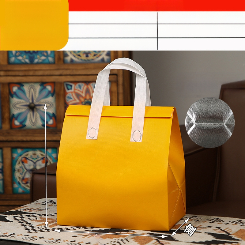 Μη υφασμένη τσάντα προσαρμοσμένη τσάντα μόνωσης μίας χρήσης για takeaway, προσαρμοσμένη τσάντα catering, συσκευασία τσαγιού γάλακτος, αλουμινόχαρτο με αυτοκόλλητη τσάντα