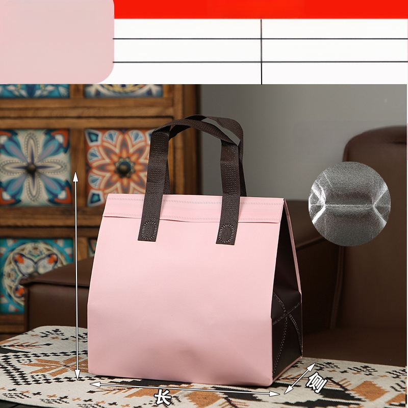 Μη υφασμένη τσάντα προσαρμοσμένη τσάντα μόνωσης μίας χρήσης για takeaway, προσαρμοσμένη τσάντα catering, συσκευασία τσαγιού γάλακτος, αλουμινόχαρτο με αυτοκόλλητη τσάντα