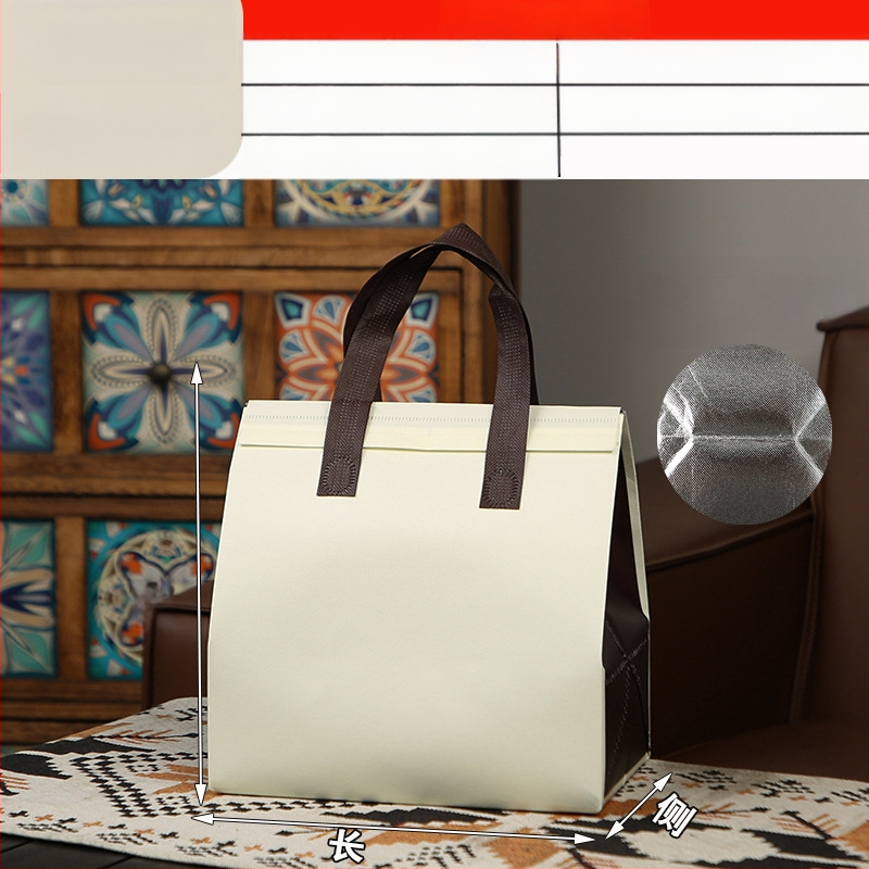 Μη υφασμένη τσάντα προσαρμοσμένη τσάντα μόνωσης μίας χρήσης για takeaway, προσαρμοσμένη τσάντα catering, συσκευασία τσαγιού γάλακτος, αλουμινόχαρτο με αυτοκόλλητη τσάντα