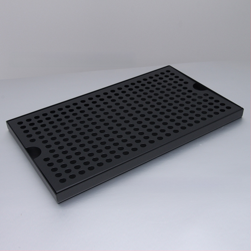 Nerūdijančio plieno 304 arbatos padėklas / nerūdijančio plieno plokščiadugnis kvadratinis padėklas / vandens padėklas / baro vyno kolonėlės vyno padėklas