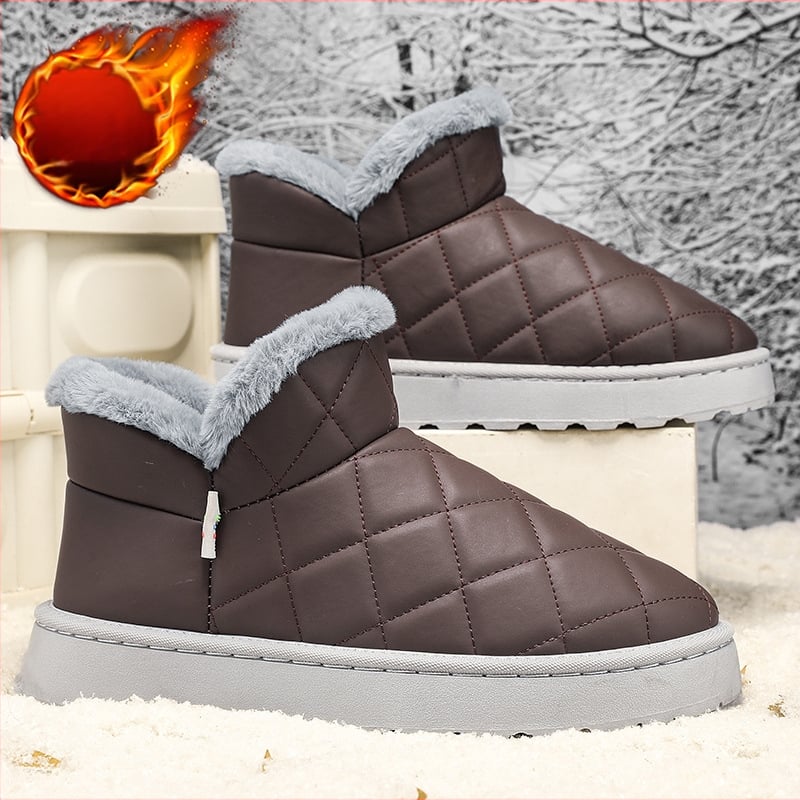 Hótaposó Férfi Szőrme Egy Téli Meleg Pamut Cipő Gyapjúbéléssel Vastagított Csúszásgátló Északkeleti Régi Pekingi Férfi Cipő
