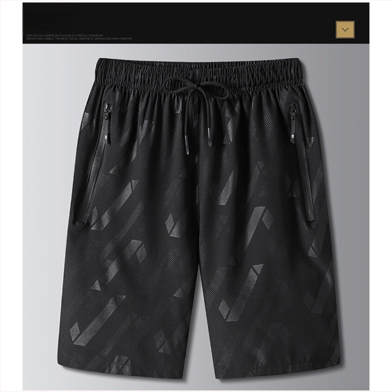 Ljetne ledeno svilene kratke hlače Muške plus size široke ležerne hlače Sportske brzosušeće hlače srednje duljine Tanke muške hlače Univerzalne hlače