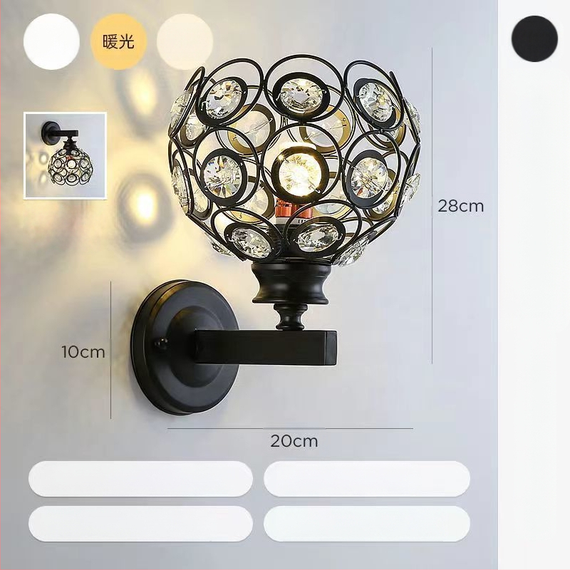 Uus moodne lihtne magamistoa öölamp, luksuslik kristall-seinalamp, elutoa, õppekoridori, trepilambid