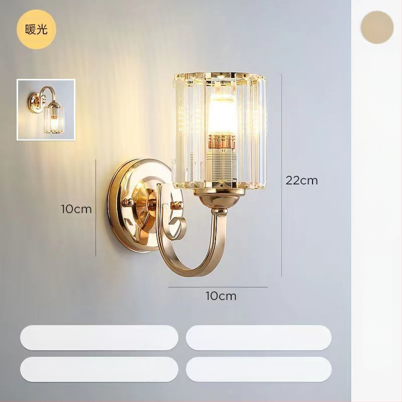 Uus moodne lihtne magamistoa öölamp, luksuslik kristall-seinalamp, elutoa, õppekoridori, trepilambid