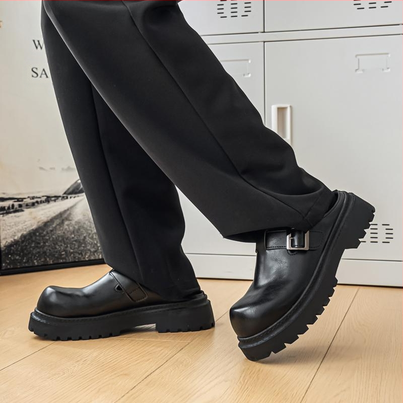 Suvised uued stiilid libisevate ninaosadega poolkorviga nahast kingad Lazy Boken meeste kingad Borkenshoesmen