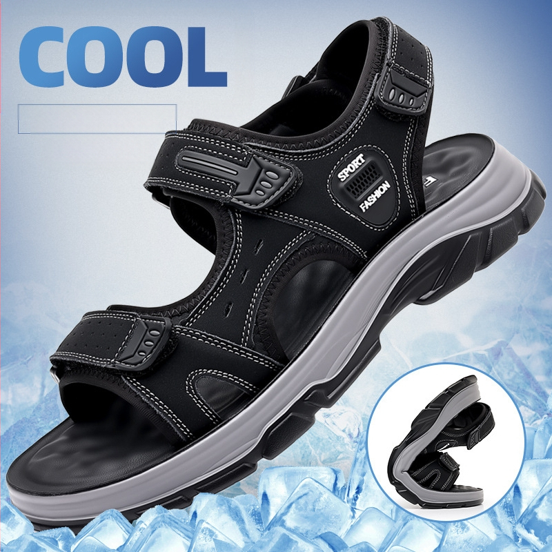 Szandálok Férfi 2025 Nyári Új Lélegző Csúszásgátló Alkalmi Strandcipők Kültéri Kopásálló Puha Talpú Szandálok és Papucsok