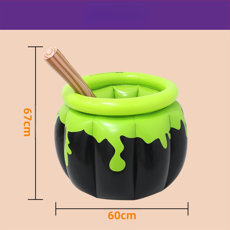 Pripučiamas ledo kibiras su PVC raganos maišymo ledo kibiru, skirtas Helovino vakarėliui, dekoravimo kompozicija