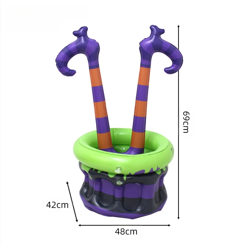 Pripučiamas ledo kibiras su PVC raganos maišymo ledo kibiru, skirtas Helovino vakarėliui, dekoravimo kompozicija