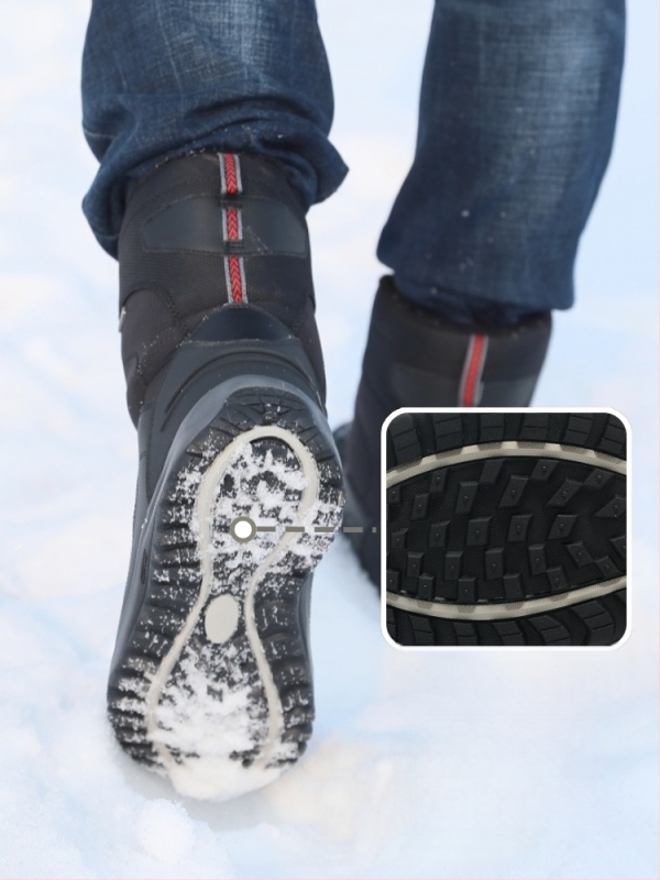 Talvised õues kasutatavad Kirde-East lumesaapad meestele paksendatud veekindlad libisemiskindlad soojad fliisvoodriga pluss-suuruses ronimis- ja külmakindlad suusakingad puuvillast