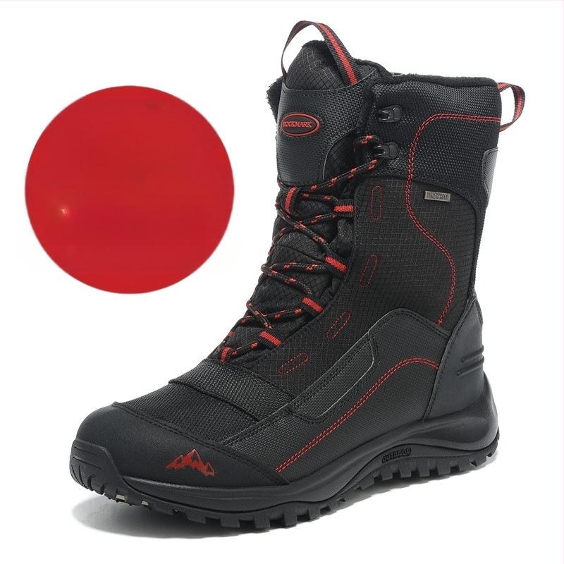 Talvised õues kasutatavad Kirde-East lumesaapad meestele paksendatud veekindlad libisemiskindlad soojad fliisvoodriga pluss-suuruses ronimis- ja külmakindlad suusakingad puuvillast