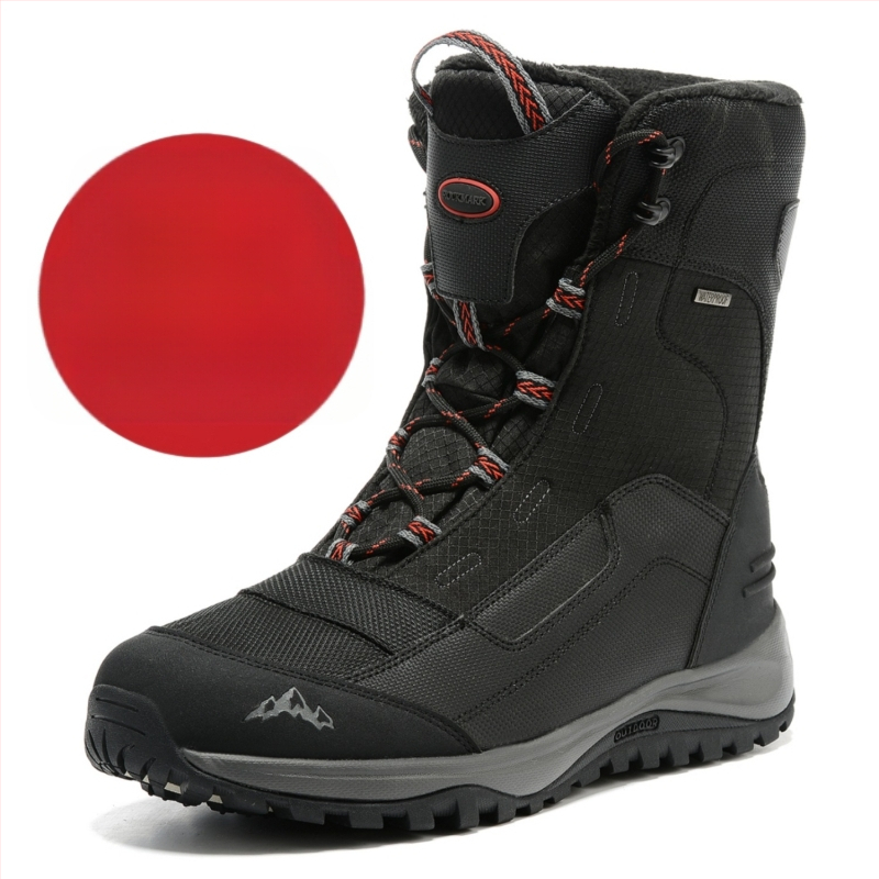 Talvised õues kasutatavad Kirde-East lumesaapad meestele paksendatud veekindlad libisemiskindlad soojad fliisvoodriga pluss-suuruses ronimis- ja külmakindlad suusakingad puuvillast