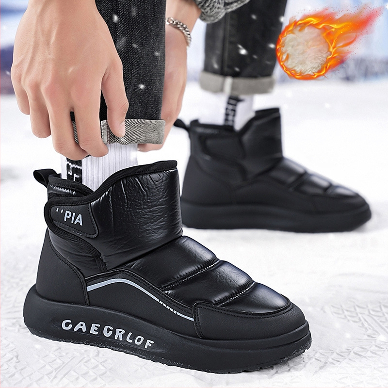 2024 m. žiemos sprogimai madingi vyriški medvilniniai batai rudens ir žiemos vilnos pamušalu šilti pagalbiniai šiaurės rytų medvilniniai sniego batai