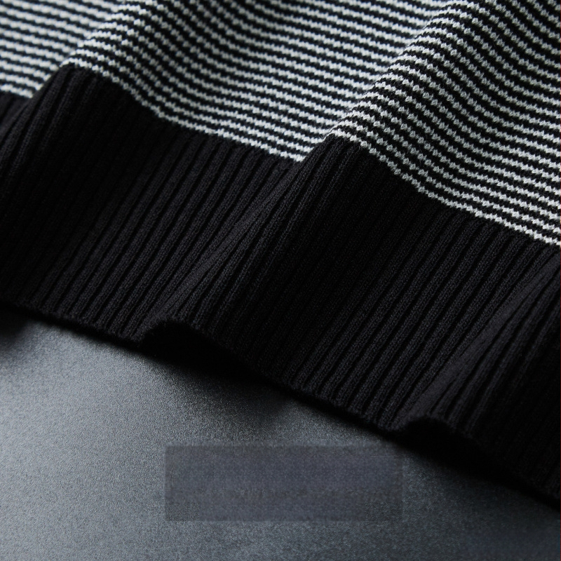 Tehan Brand meeste luksuslik suvine triibuline revääriga äriline vabaaja kudumid lühikeste varrukatega topp Mei Qu