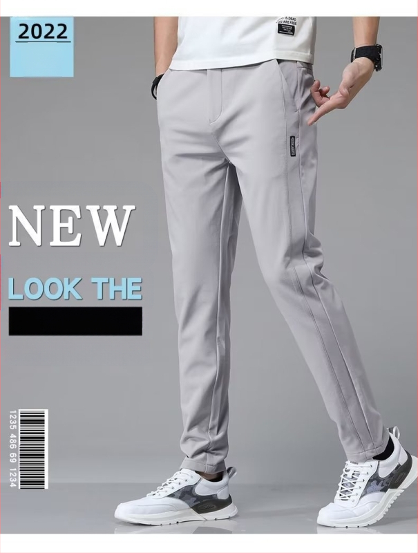 Őszi lélegző lezser nadrág férfi koreai stílusú karcsúsított szabású, egyszerű divatos, fiatalos, sokoldalú, mindennapi, elegáns, skinny sportnadrág