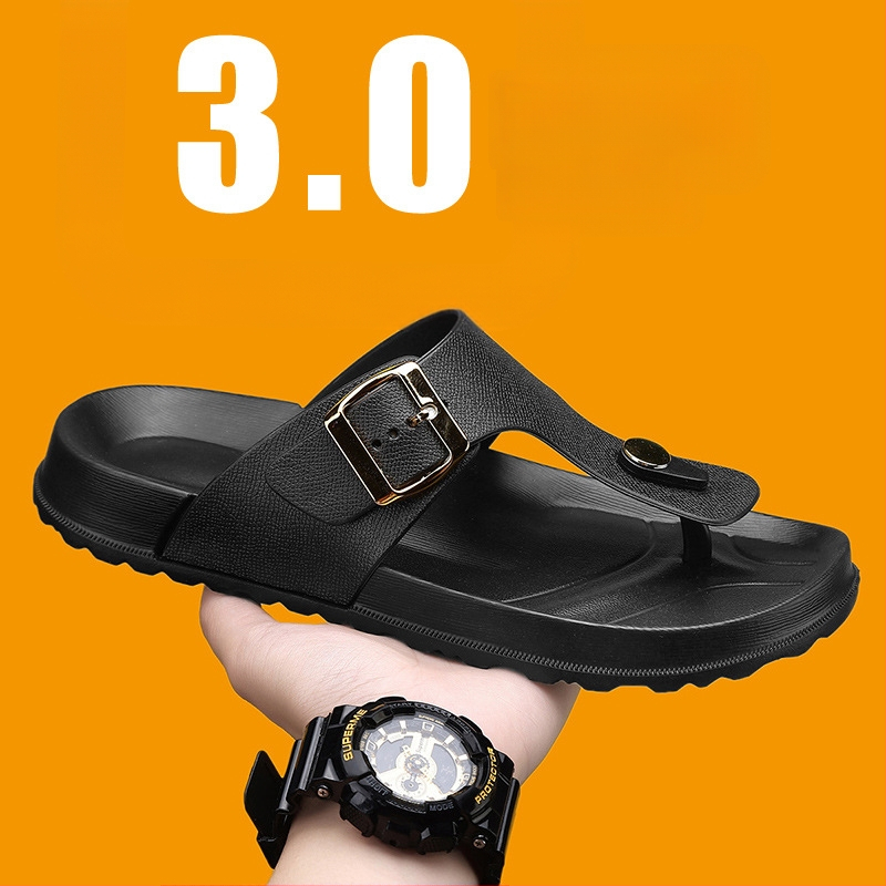 Férfi papucsok 2025 nyári új stílusú papucsok vastag talpú alkalmi csúszásgátló kopásálló férfi strandszandálok nagy méret