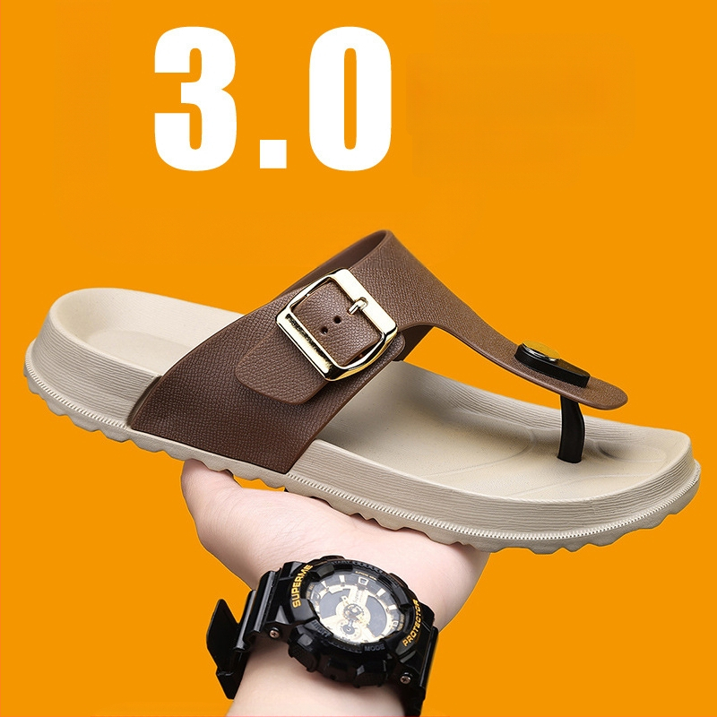 Férfi papucsok 2025 nyári új stílusú papucsok vastag talpú alkalmi csúszásgátló kopásálló férfi strandszandálok nagy méret