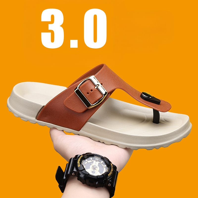Férfi papucsok 2025 nyári új stílusú papucsok vastag talpú alkalmi csúszásgátló kopásálló férfi strandszandálok nagy méret