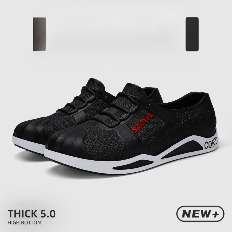 Piiriülesed moe Korea meeste nelja aastaaja kummist saapad ehitusplatsile, õue, veekindlad, libisemiskindlad, kulumiskindlad madala säärega kummist kingad