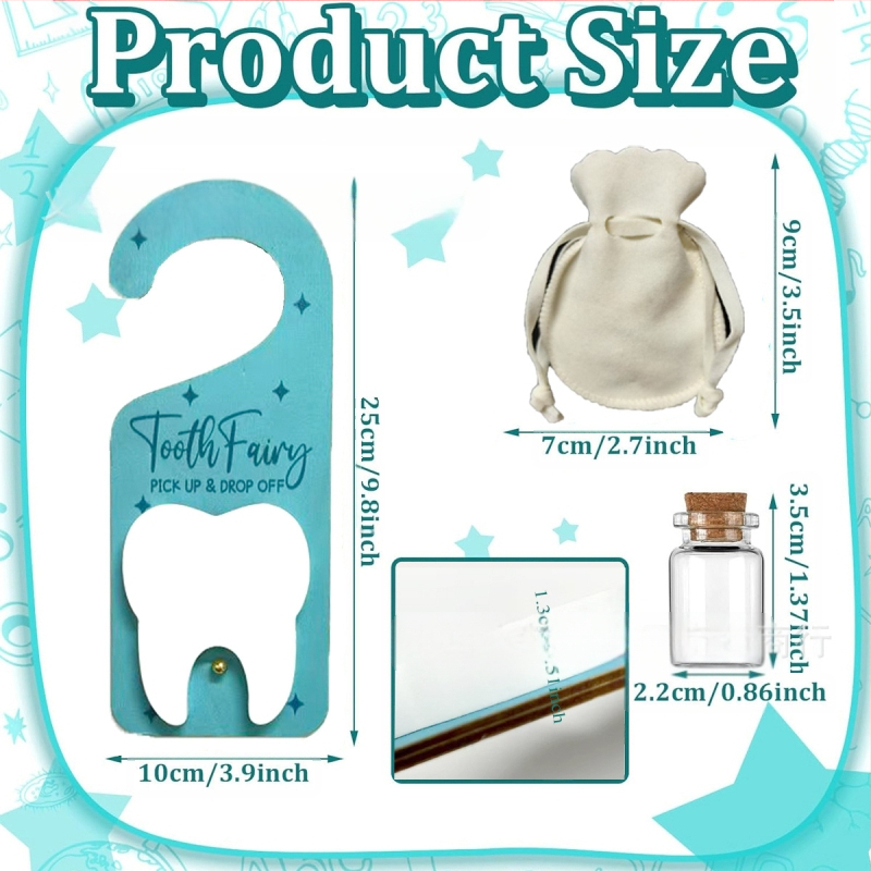 Határokon átnyúló új gyermek fogtündér ajtó függő medál kilincs fogtündér akasztó fog csepp ajándék kilincs medál dekoráció