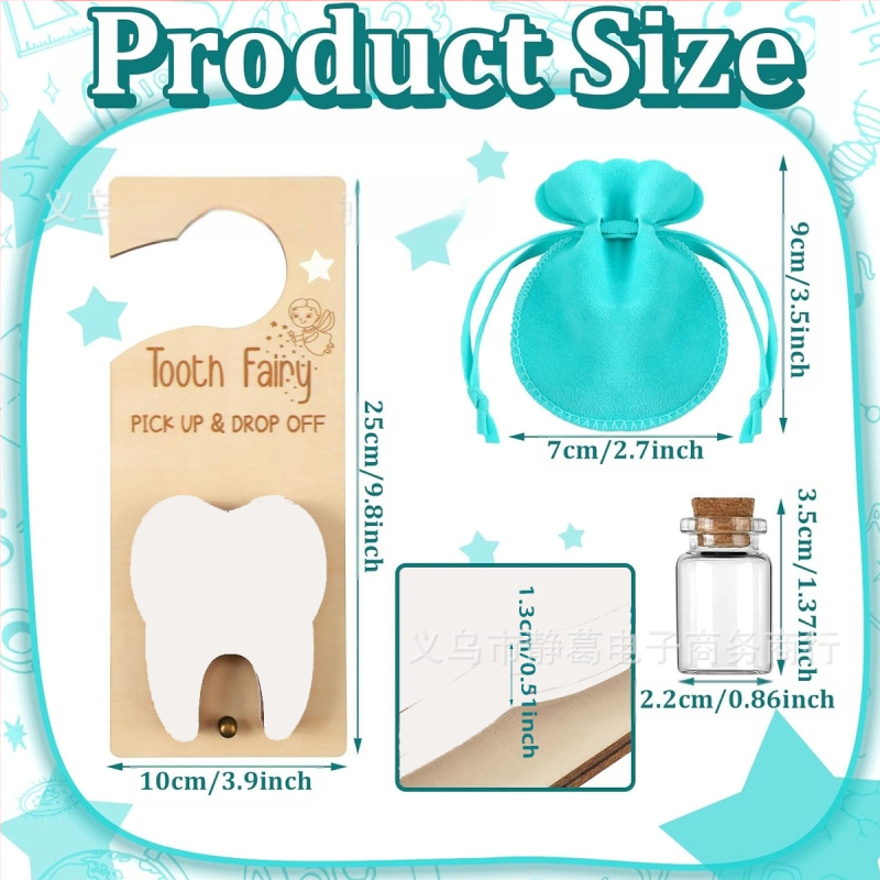 Határokon átnyúló új gyermek fogtündér ajtó függő medál kilincs fogtündér akasztó fog csepp ajándék kilincs medál dekoráció