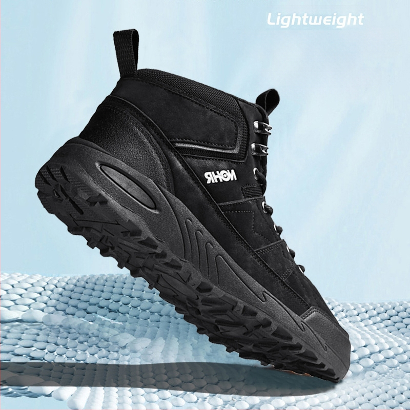 Jinjiang férfi cipő 2024 új plus size magas szárú kültéri szabadidős sport férfi vastag talpú kopásálló csúszásmentes túracipő