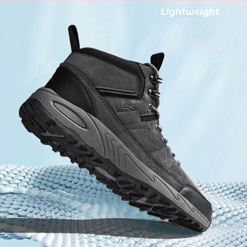 Jinjiang férfi cipő 2024 új plus size magas szárú kültéri szabadidős sport férfi vastag talpú kopásálló csúszásmentes túracipő