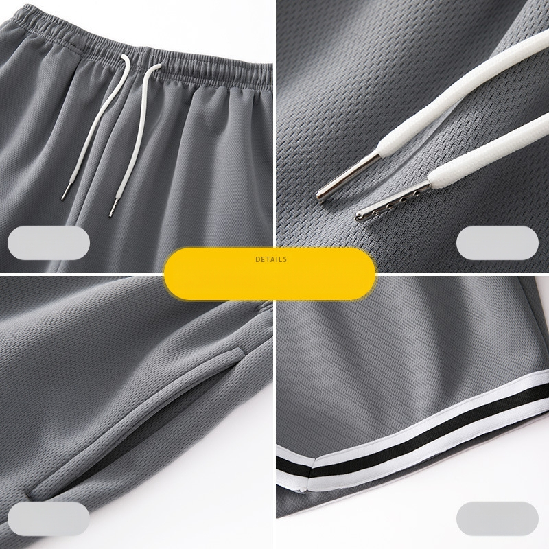 Férfi nyári rövidnadrág, lezser sportnadrág, divatos márkájú, laza, gyorsan száradó férfi nadrág, munkaruha nagykereskedelemben