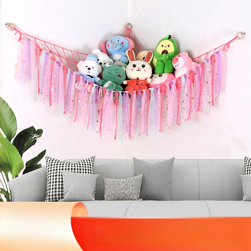 Ääreäärisega paelast puuvillast köiest nukuvõrgust tasku käsitsi kootud paelast kolmnurkse võrgust tasku hoiuvõrgust tasku puuvillast köiest seinale riputatav võrkkiik